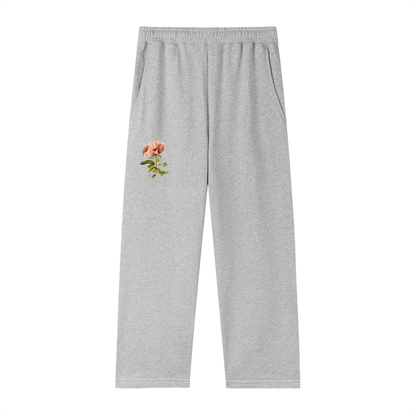 Unisex Flower Straight Leg Sweatpants