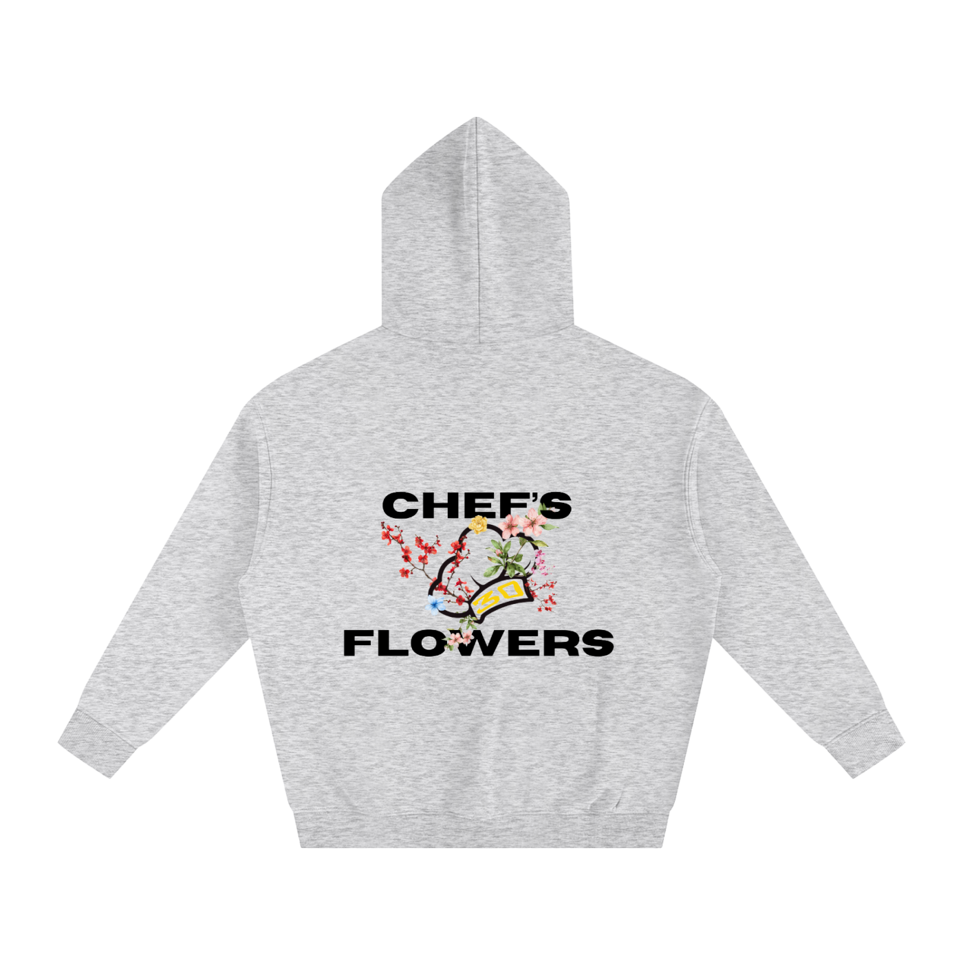 Unisex Chef's Flowers Oversized Hoodie - Lights