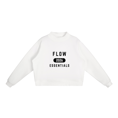 Women's Vintage Mock-Neck Crew Sweatshirt