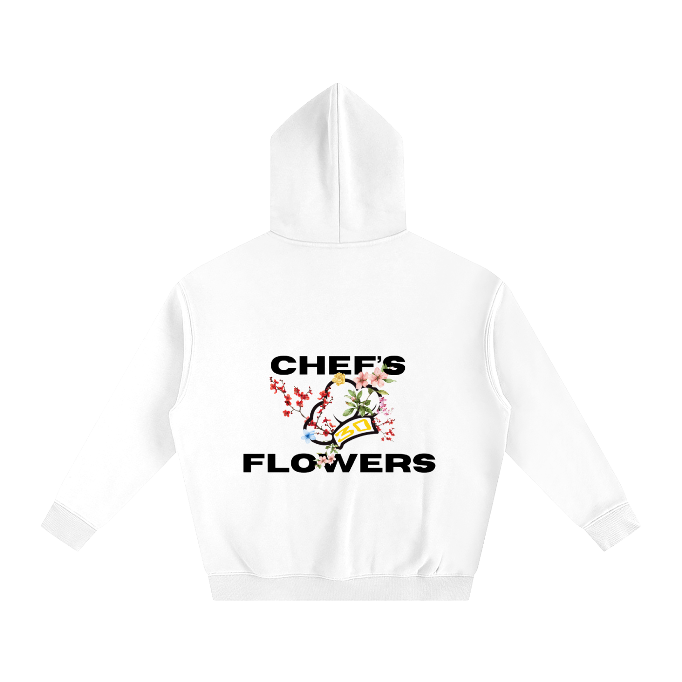 Unisex Chef's Flowers Oversized Hoodie - Lights