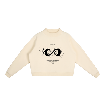 Women's Splatter Mock-Neck Crew Sweatshirt