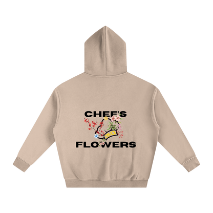 Unisex Chef's Flowers Oversized Hoodie - Lights