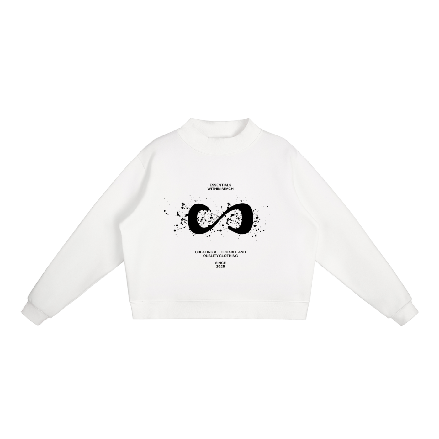 Women's Splatter Mock-Neck Crew Sweatshirt