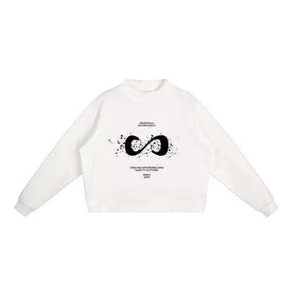 Women's Splatter Mock-Neck Crew Sweatshirt