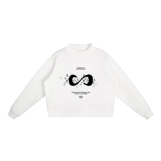 Women's Splatter Mock-Neck Crew Sweatshirt