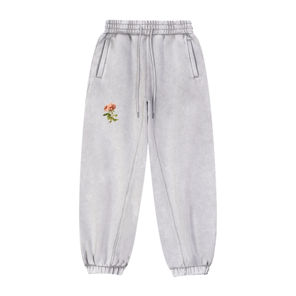 Unisex Flower Clinched Sweatpants