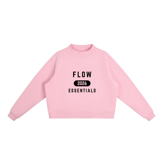 Women's Vintage Mock-Neck Crew Sweatshirt