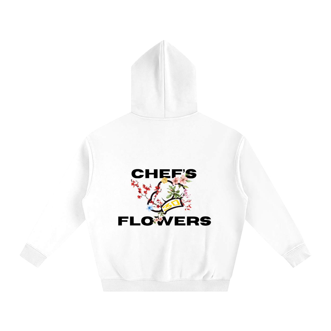 Unisex Chef's Flowers Oversized Hoodie - Lights
