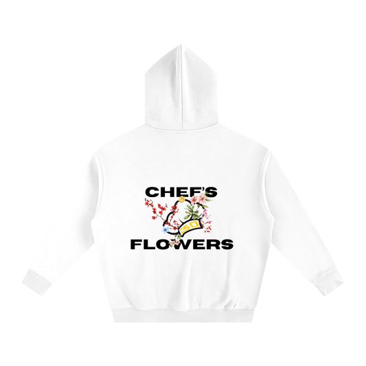 Unisex Chef's Flowers Oversized Hoodie - Lights