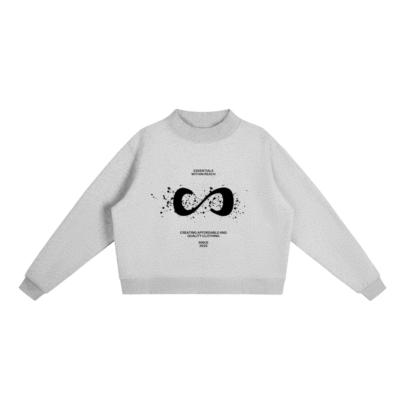 Women's Splatter Mock-Neck Crew Sweatshirt