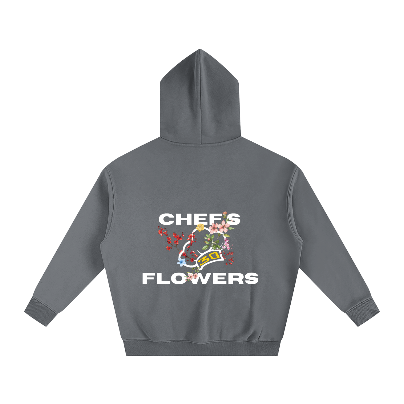 Unisex Chef's Flowers Oversized Hoodie - Darks