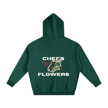Unisex Chef's Flowers Oversized Hoodie - Darks