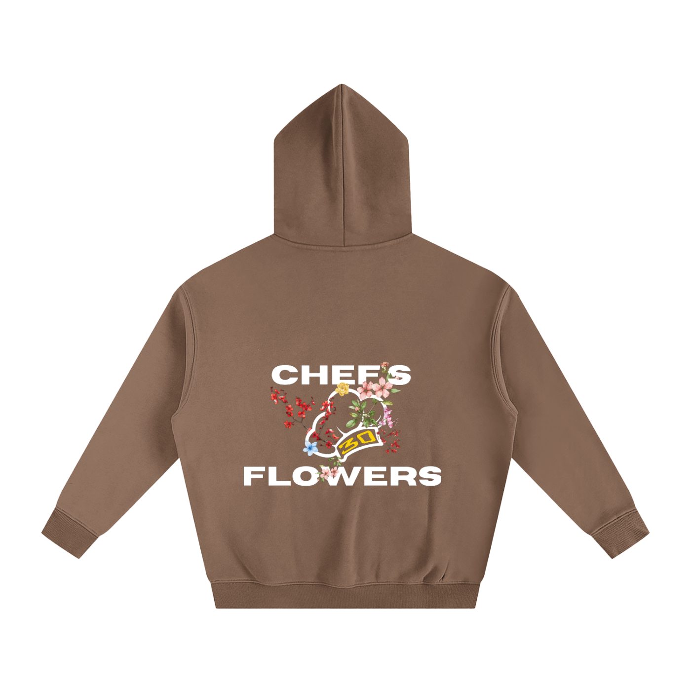Unisex Chef's Flowers Oversized Hoodie - Darks
