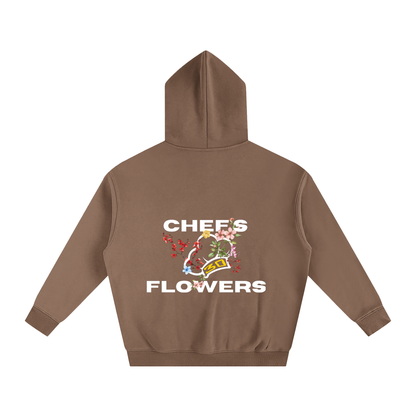 Unisex Chef's Flowers Oversized Hoodie - Darks