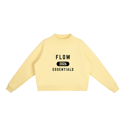 Women's Vintage Mock-Neck Crew Sweatshirt