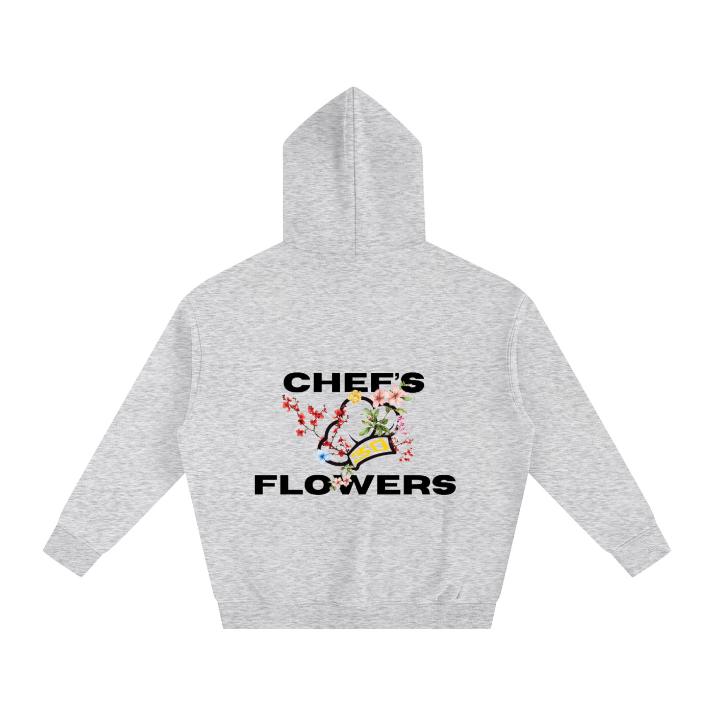 Unisex Chef's Flowers Oversized Hoodie - Lights