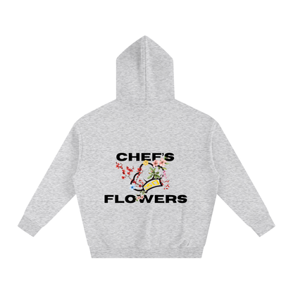 Unisex Chef's Flowers Oversized Hoodie - Lights