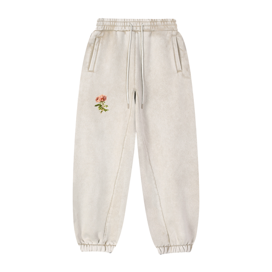Unisex Flower Clinched Sweatpants