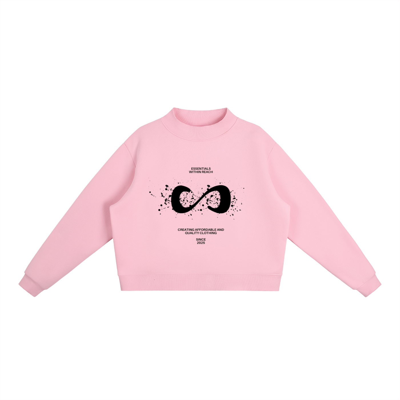 Women's Splatter Mock-Neck Crew Sweatshirt
