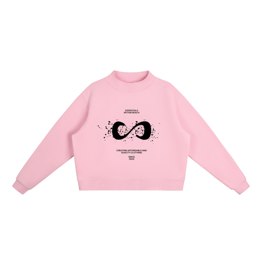 Women's Splatter Mock-Neck Crew Sweatshirt