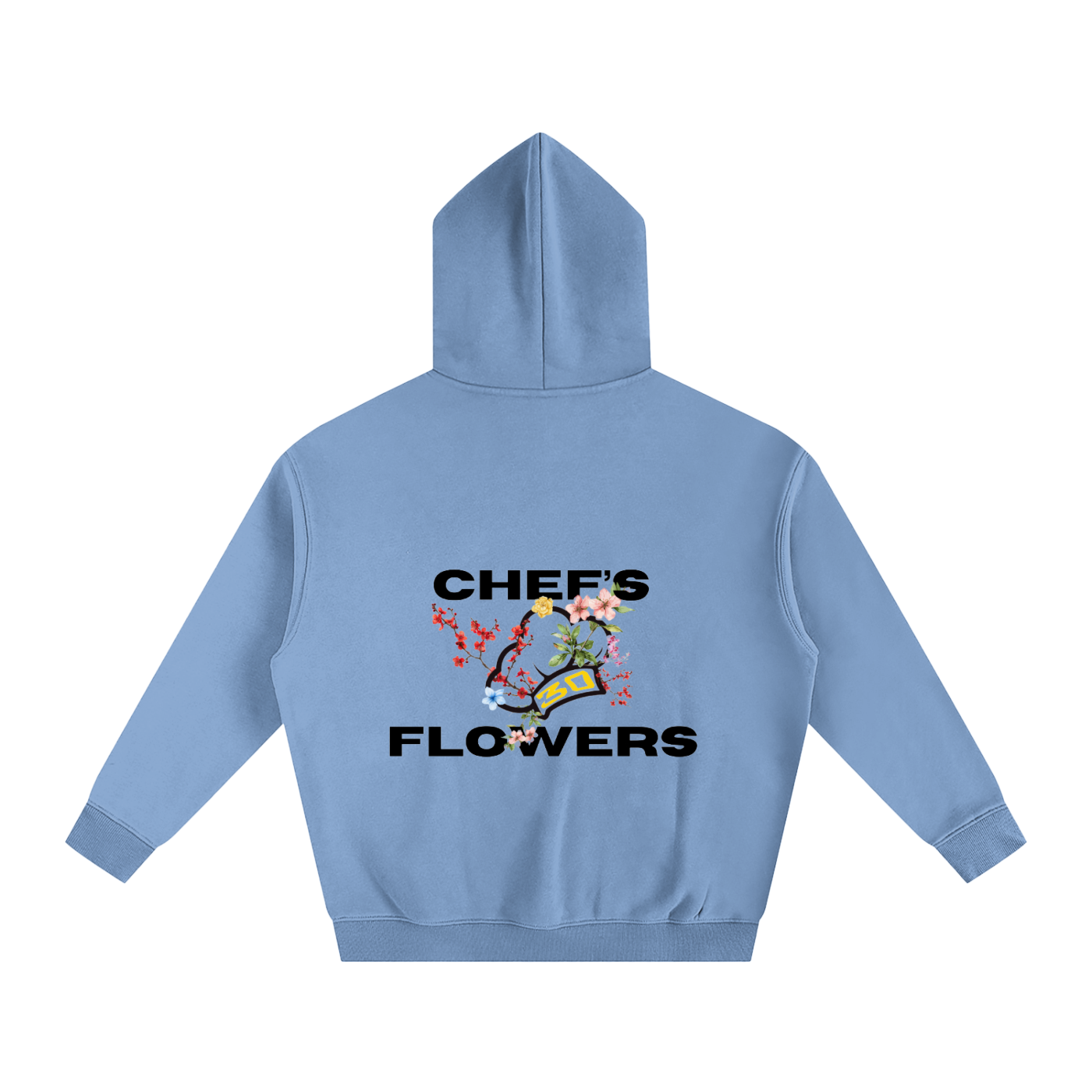 Unisex Chef's Flowers Oversized Hoodie - Lights