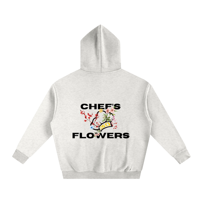 Unisex Chef's Flowers Oversized Hoodie - Lights