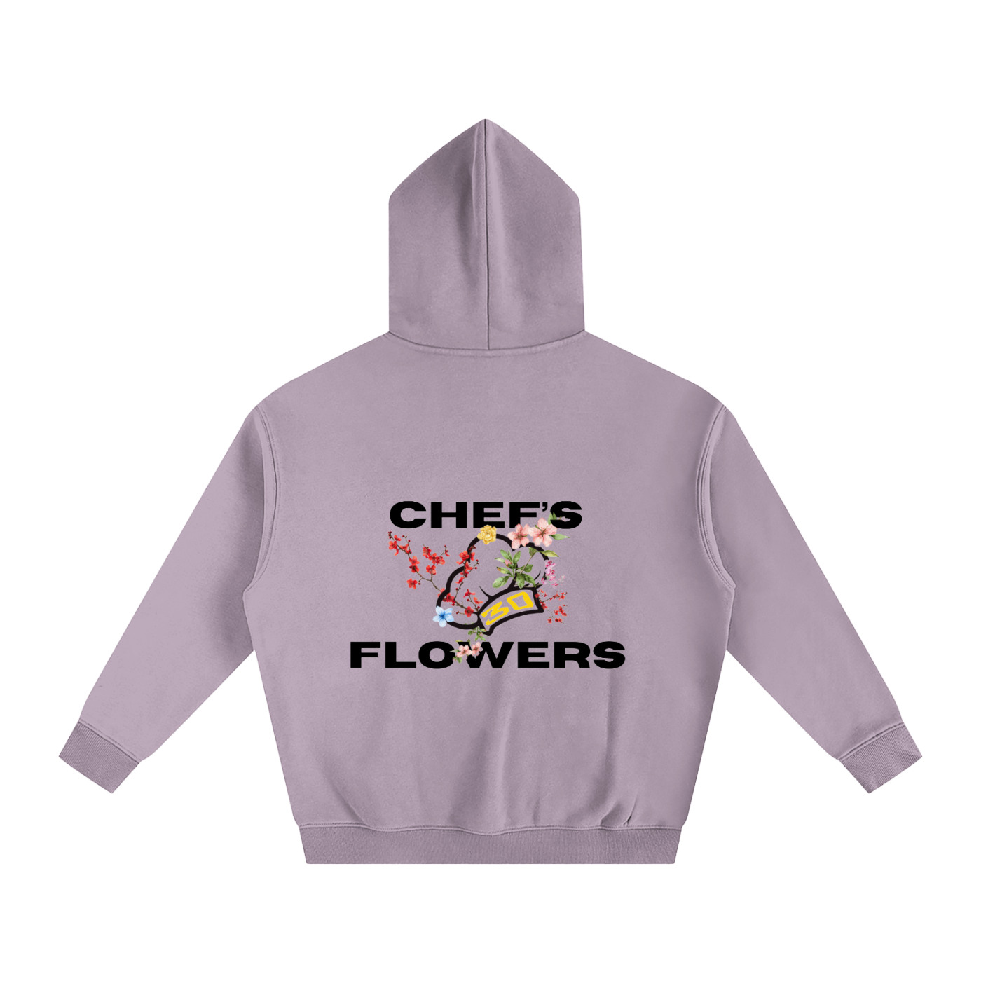 Unisex Chef's Flowers Oversized Hoodie - Lights