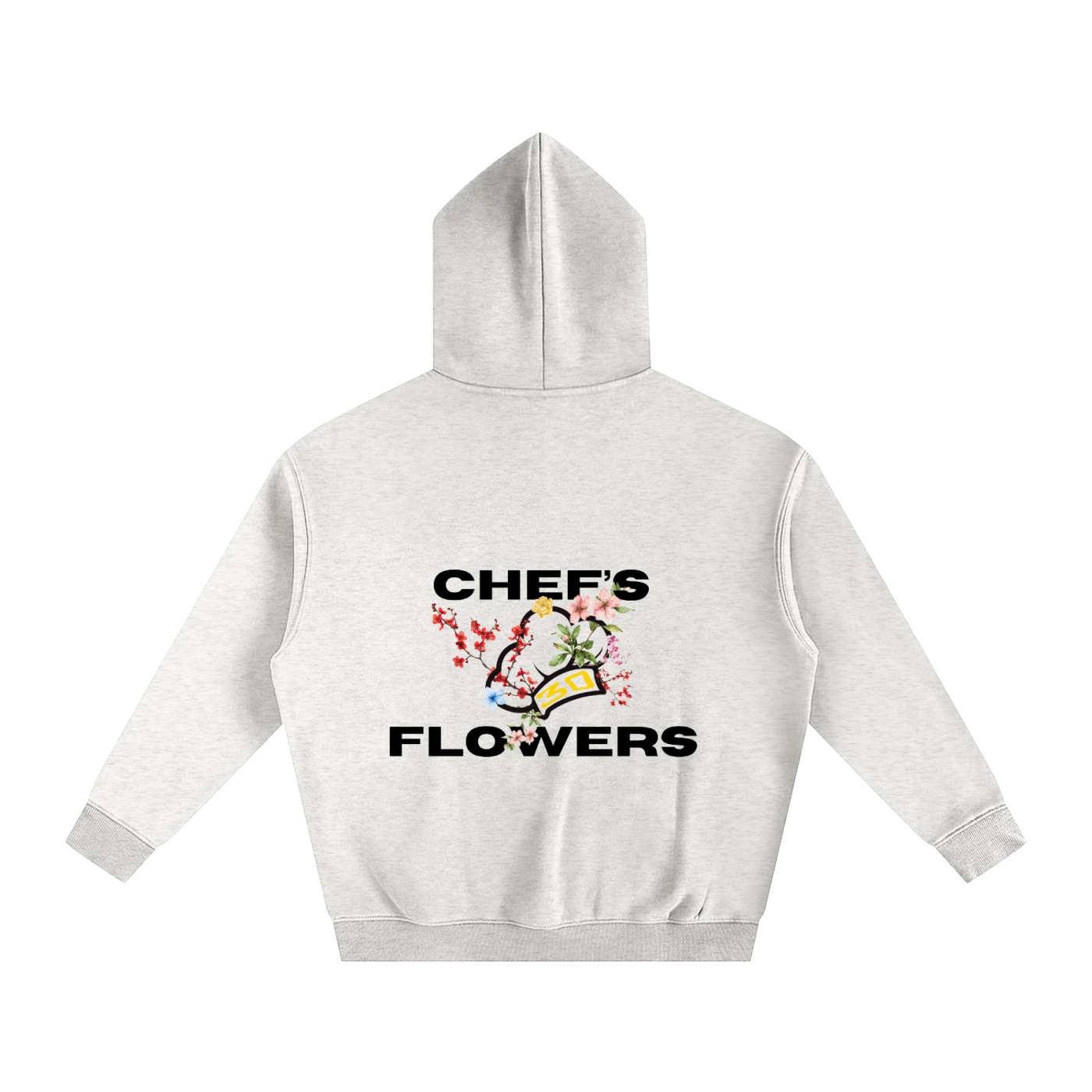 Unisex Chef's Flowers Oversized Hoodie - Lights